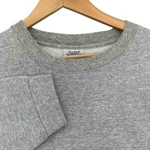 VTG Pluma Heavyweight Fleece BLANK Sweatshirt XL Gray Crewneck Pullover USA 90s